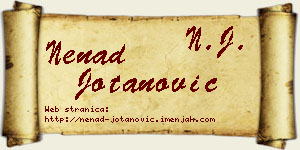 Nenad Jotanović vizit kartica
